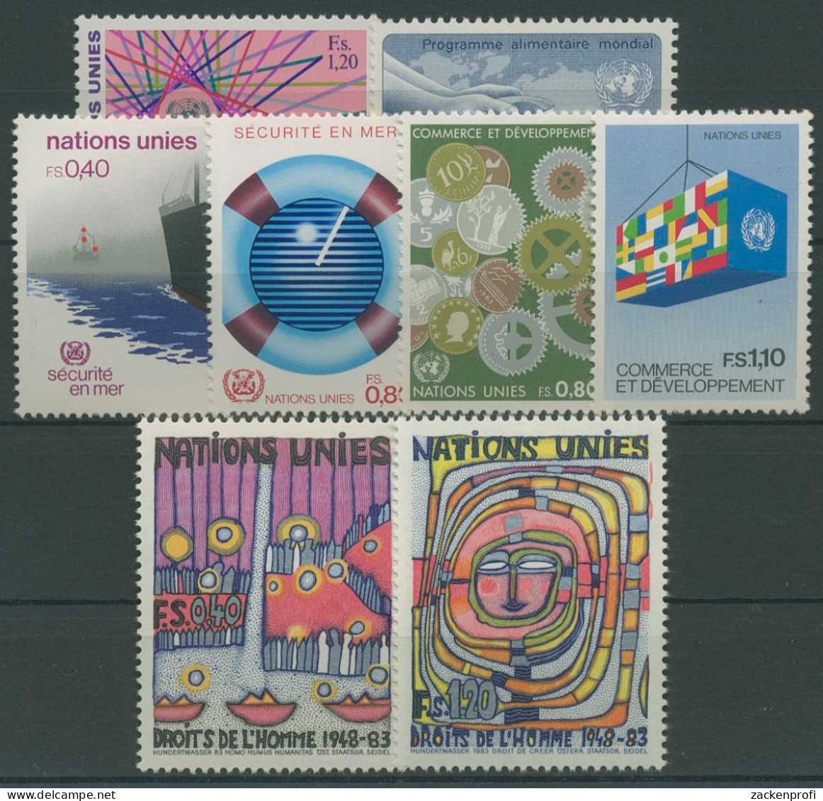 UNO Genf Kompletter Jahrgang 1983 Postfrisch (R14324) - Unused Stamps