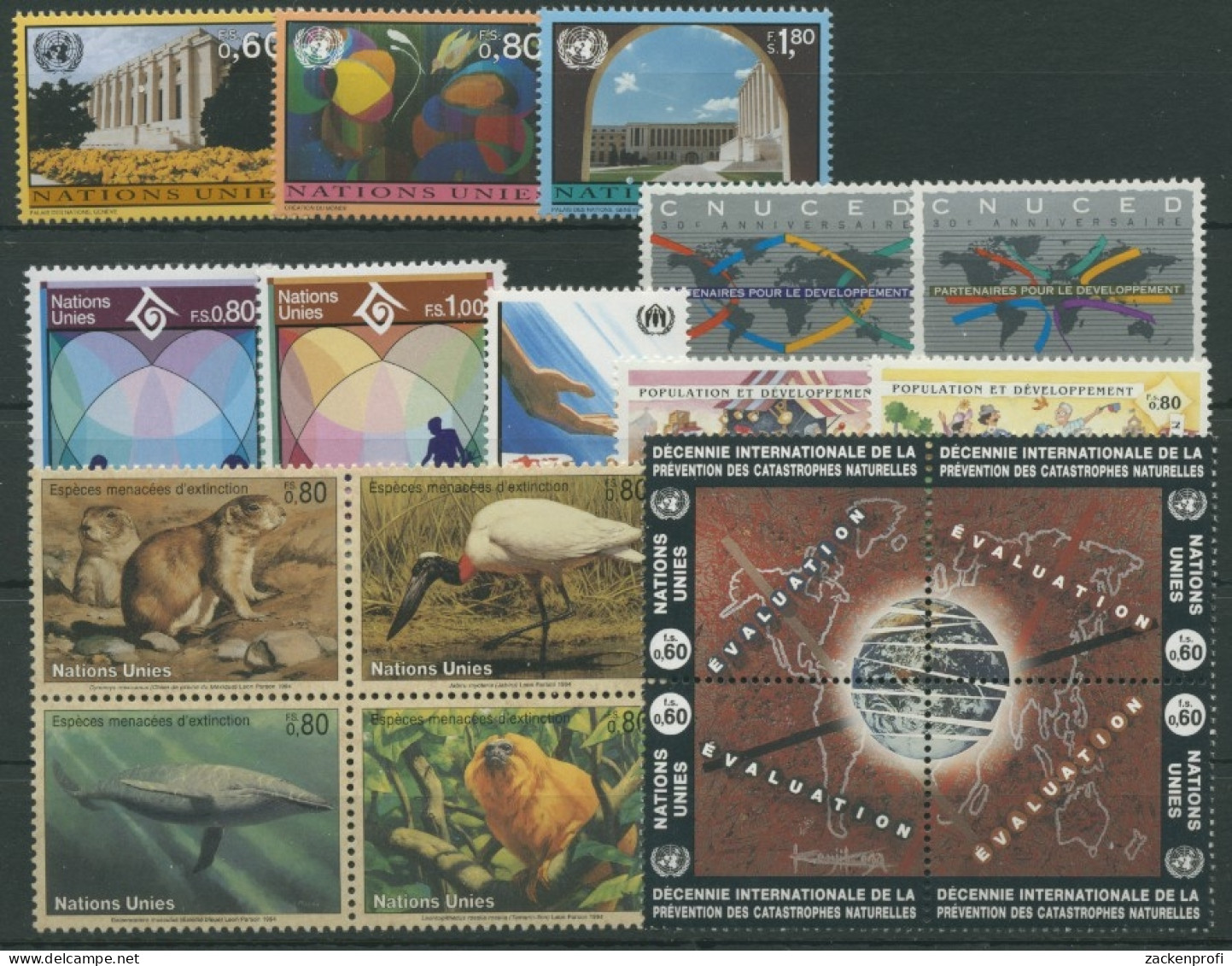 UNO Genf Kompletter Jahrgang 1994 Postfrisch (G14506) - Unused Stamps