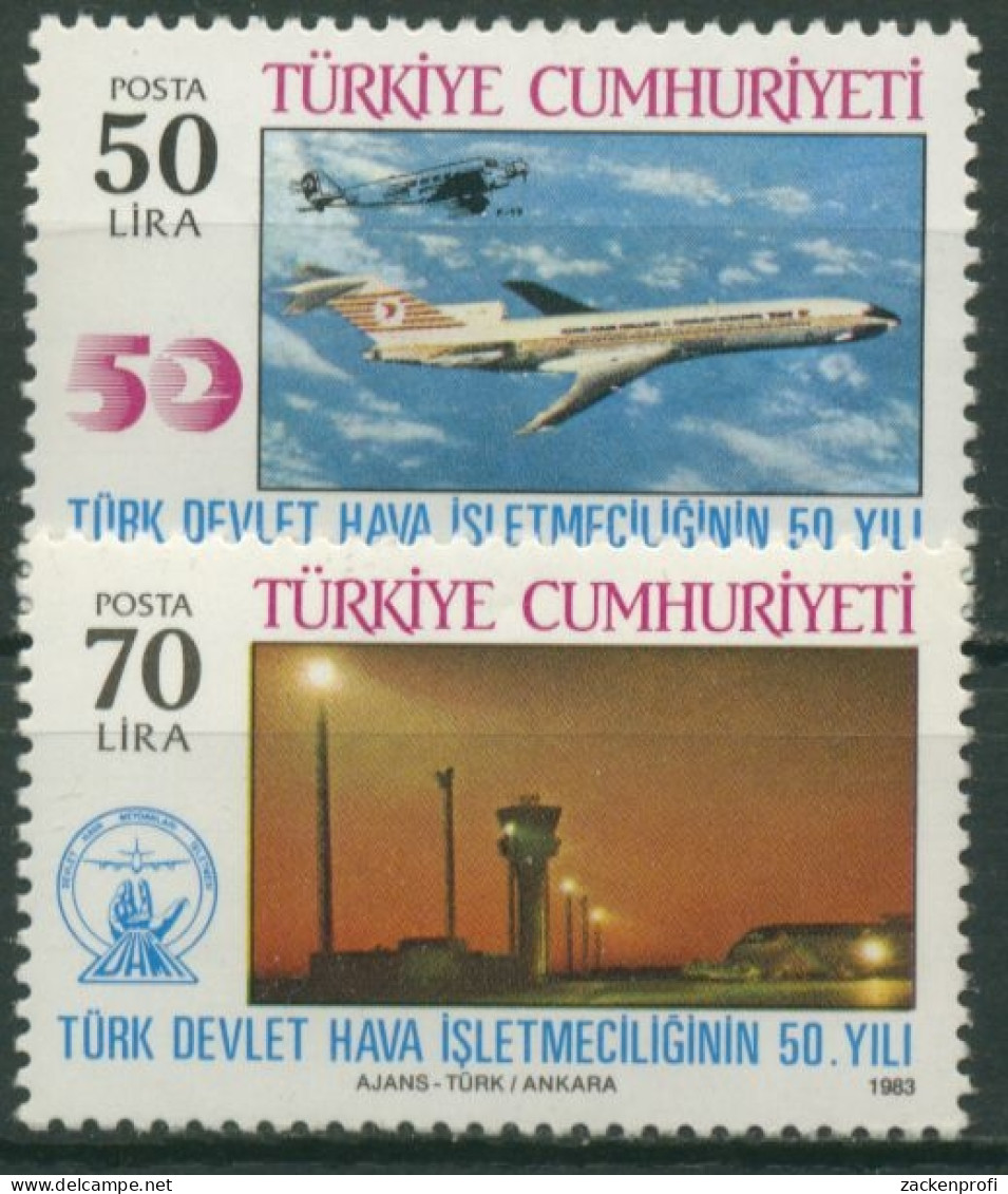 Türkei 1983 50 Jahre Staatlicher Luftverkehr 2634/35 Postfrisch - Nuevos