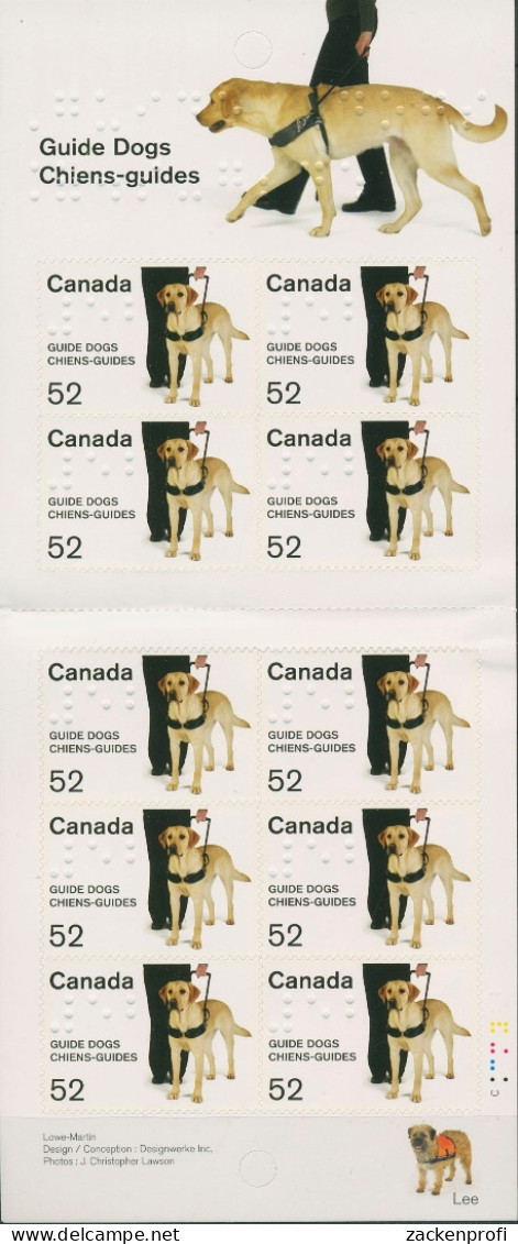 Kanada 2008 Tiere Hunde Blindenhund Markenheftchen MH 352 Postfrisch (C97449) - Libretti Completi