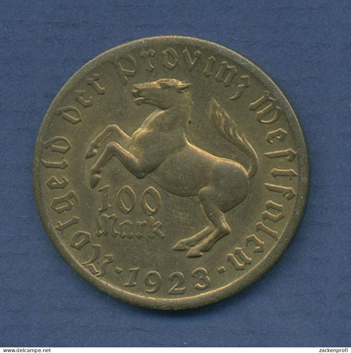 Westfalen 100 Mark 1923 Annette V. Droste-Hülshoff, J N18 Vz (m6199) - Sonstige & Ohne Zuordnung