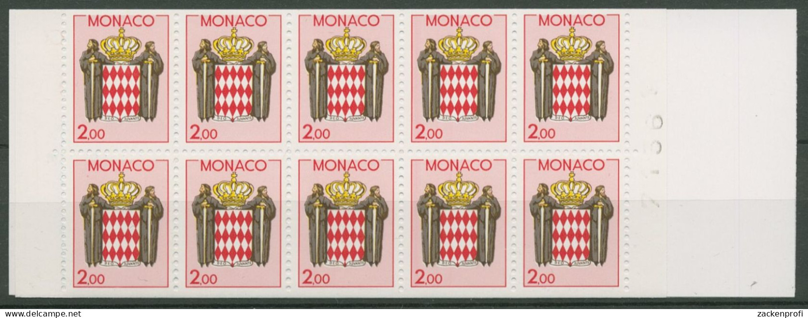 Monaco 1988 Landeswappen Markenheftchen MH 0-2 Postfrisch (C60931) - Cuadernillos