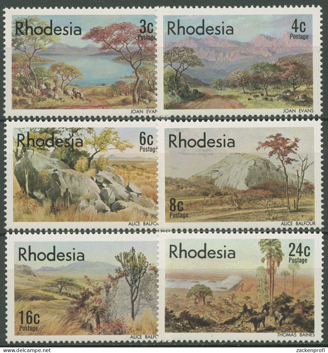 Rhodesien 1977 Landschaften Gemälde 194/99 Postfrisch - Rhodésie (1964-1980)