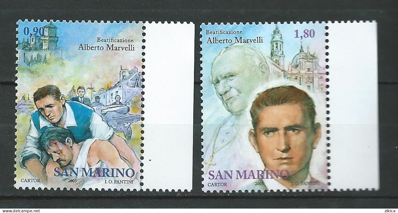 San Marino - 2005 Beatification Of Alberto Marvelli. Popes/Pope John Paul II.   MNH** - Unused Stamps