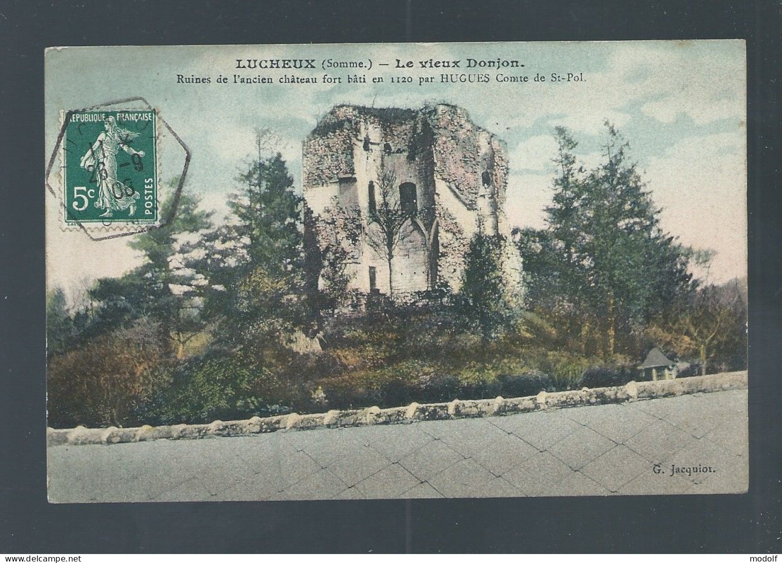 CPA - 80 - Lucheux - Le Vieux Donjon - Colorisée - Circulée En 1908 - Lucheux