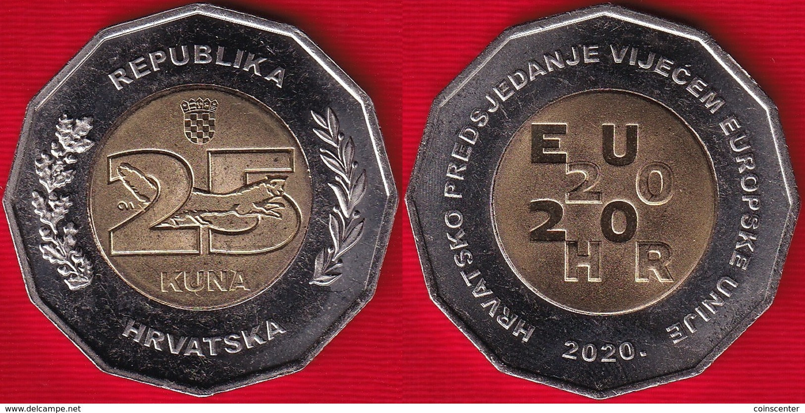 Croatia 25 Kuna 2020 "Presidency Of EU" BiMetallic UNC - Kroatië