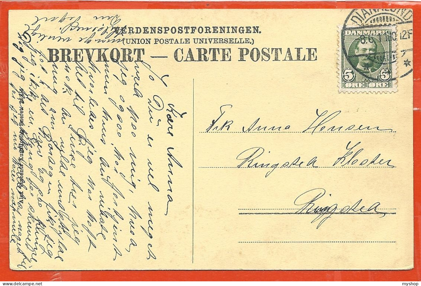 DK105,  * ESPERGÆRDE PARTI * SENT  To  RINGSTED 1911 - Danemark