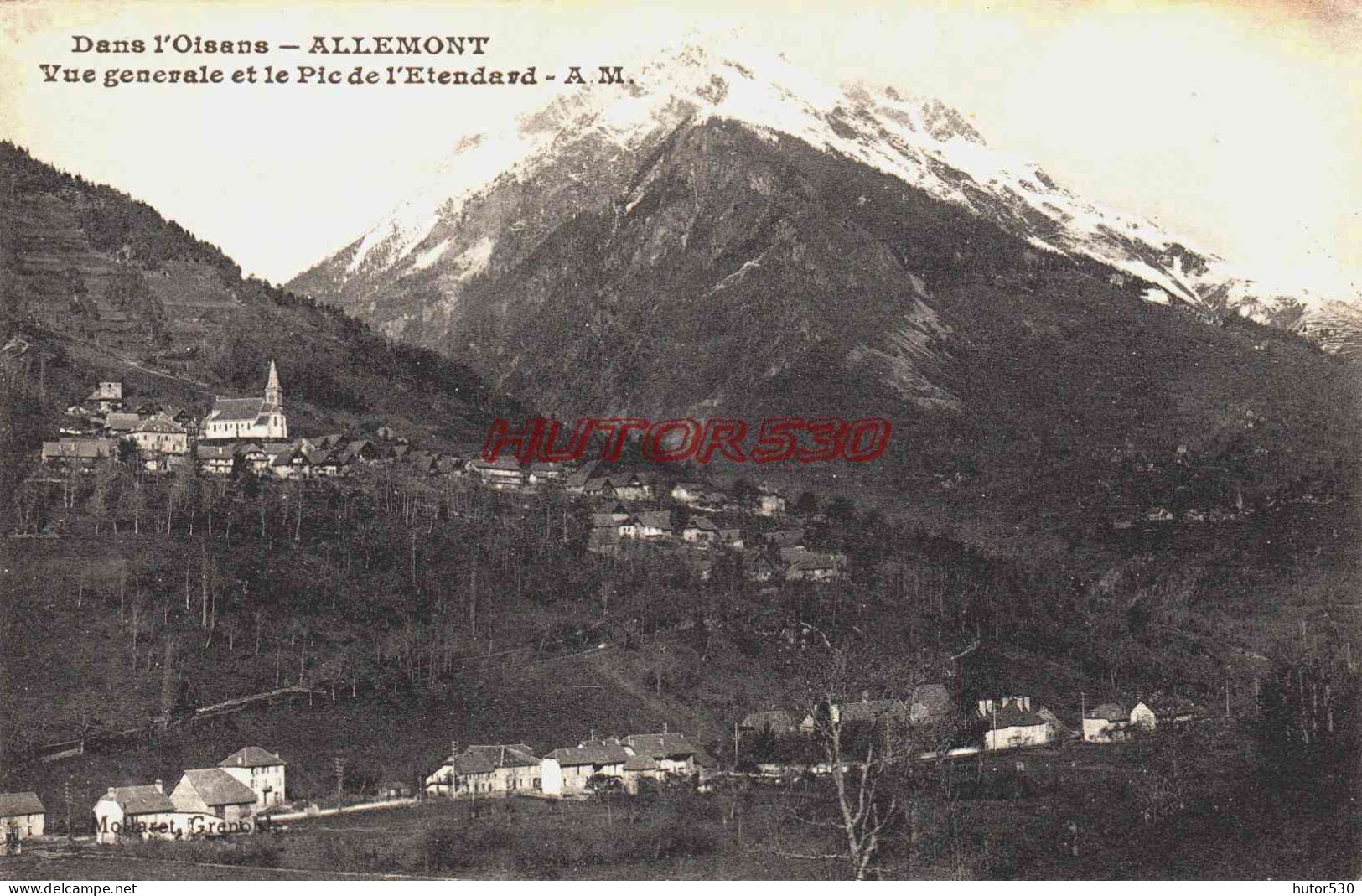 CPA ALLEMONT - ISERE - VUE GENERALE - Allemont