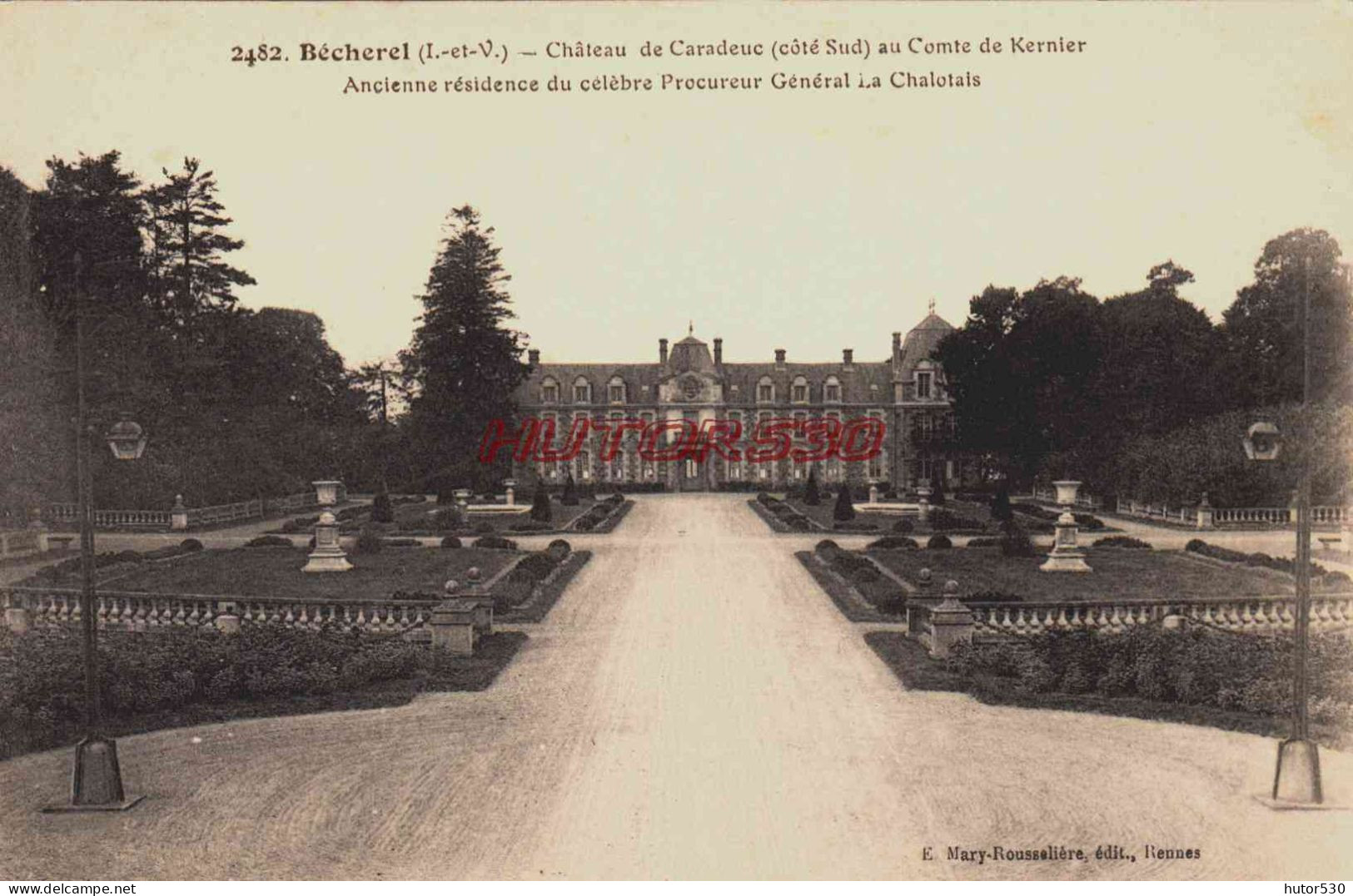 CPA BECHEREL - ILLE ET VILAINE - CHATEAU DE CARADEUC - Bécherel