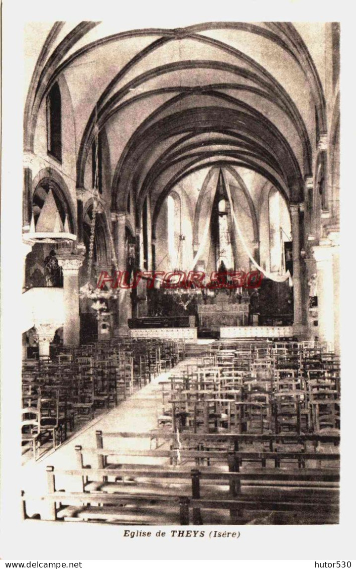 CPA THEYS - ISERE - L'EGLISE - Theys