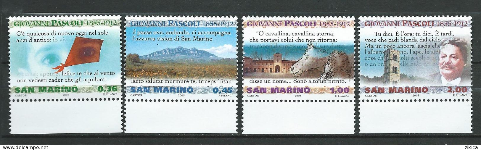 San Marino - 2005 The 150th Ann. Of The Birth Of Giovanni Pascoli,   MNH** - Unused Stamps