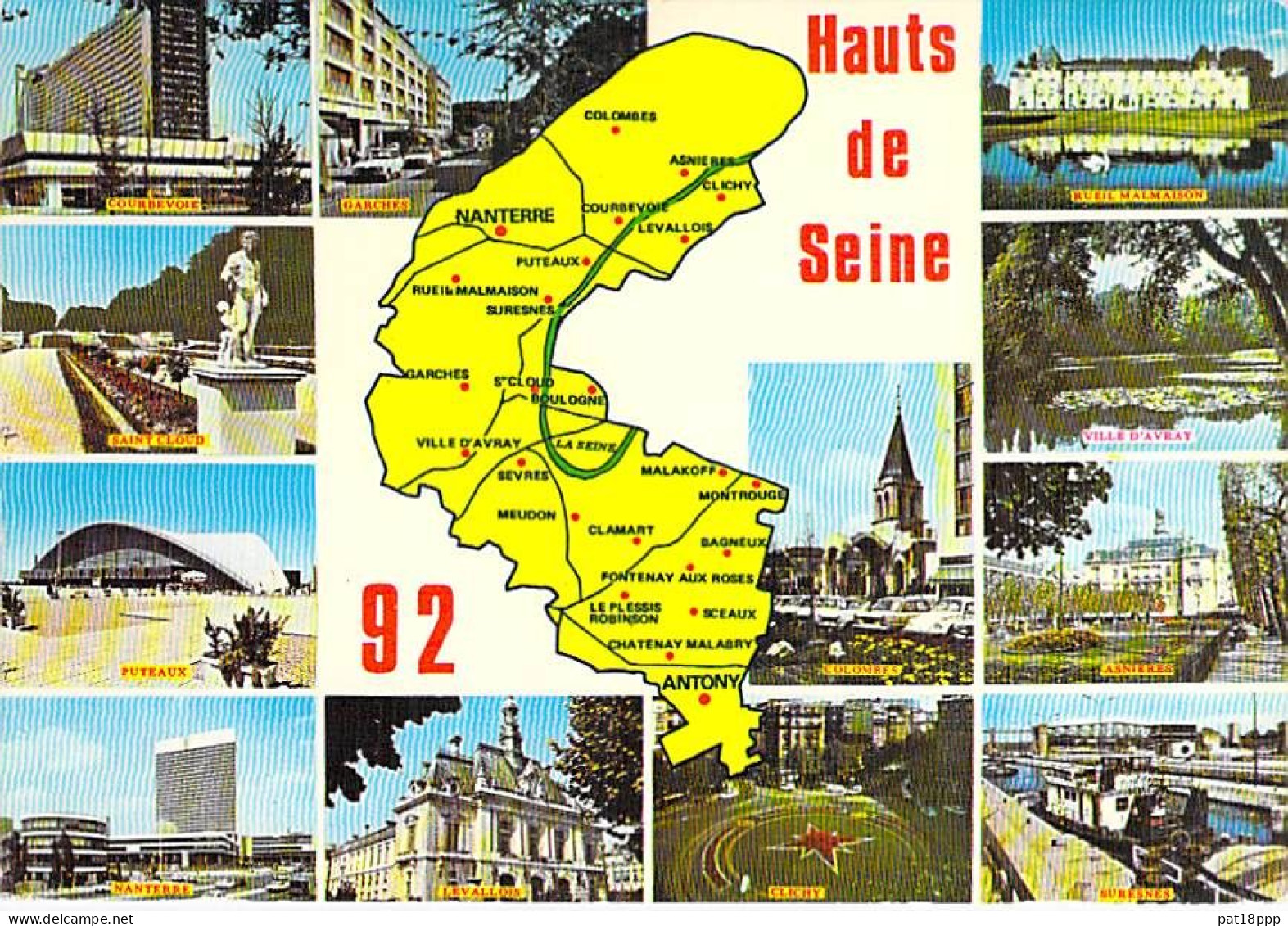 FRANCE Région PARISIENNE - Bon Lot de 50 CPSM-CPM Multivues Grand Format (1960-80) Prix de départ : 0.06 € par carte !!!