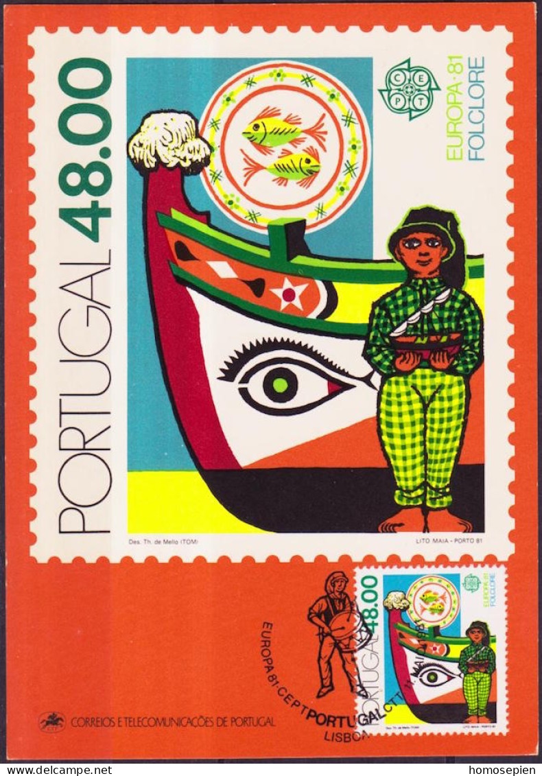 Portugal CM 1981 Y&T N°1510 - Michel N°MK1532 - 48e EUROPA - Maximum Cards & Covers