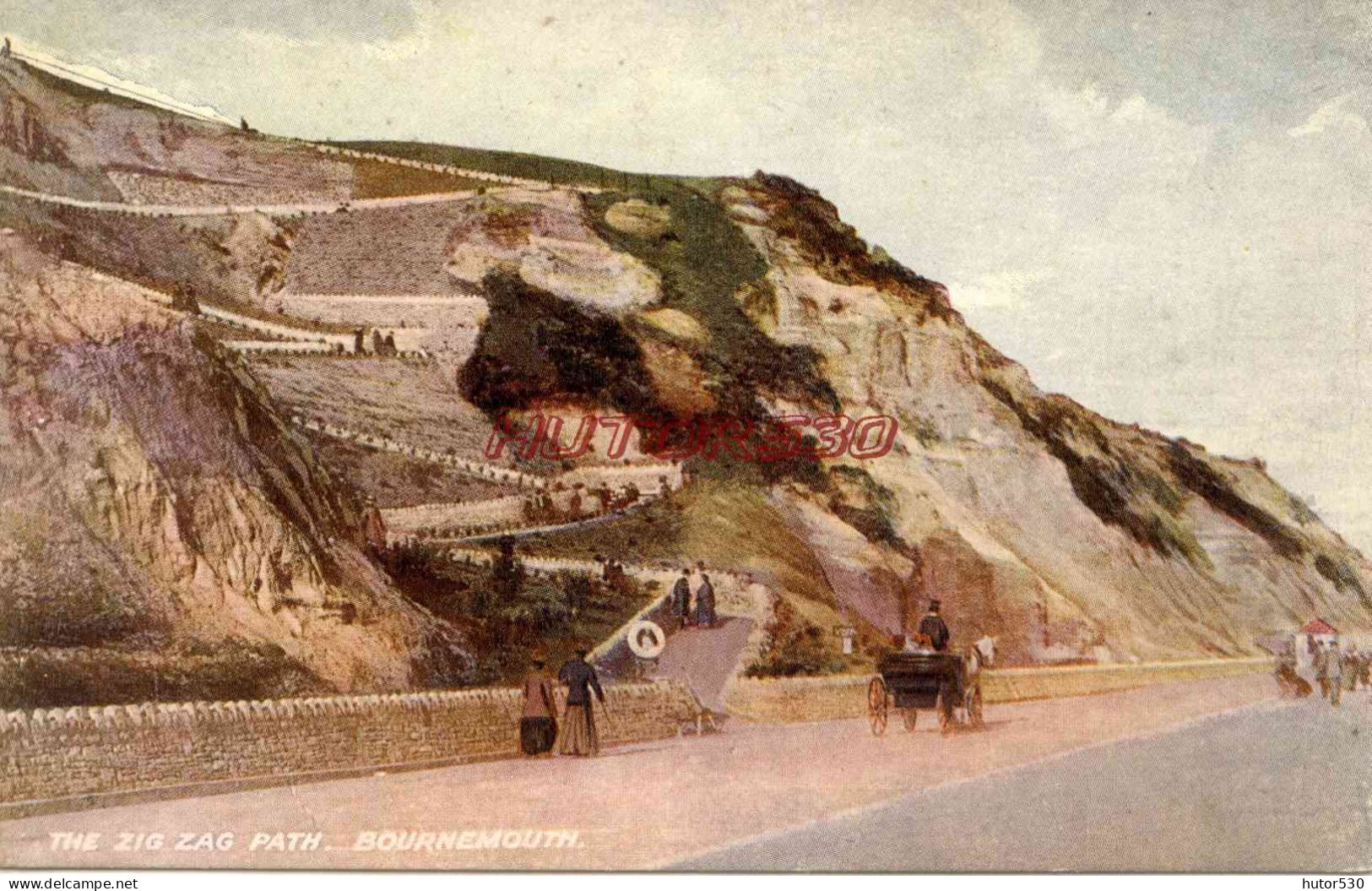 CPA ENGLAND - BOURNEMOUTH - THE ZIG ZAG PATH - Bournemouth (desde 1972)