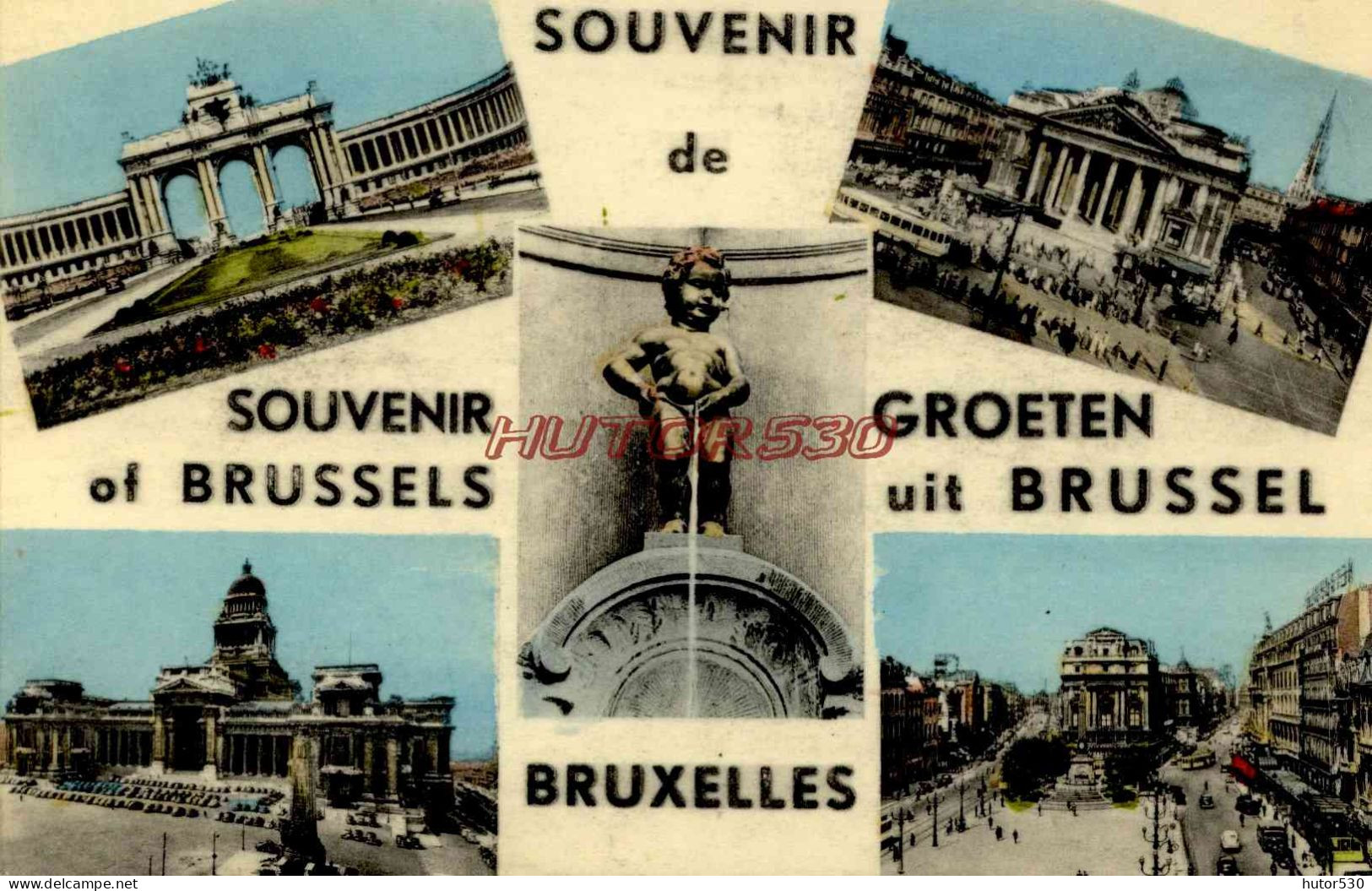 CPSM BRUXELLES - MULTI-VUES - Panoramische Zichten, Meerdere Zichten