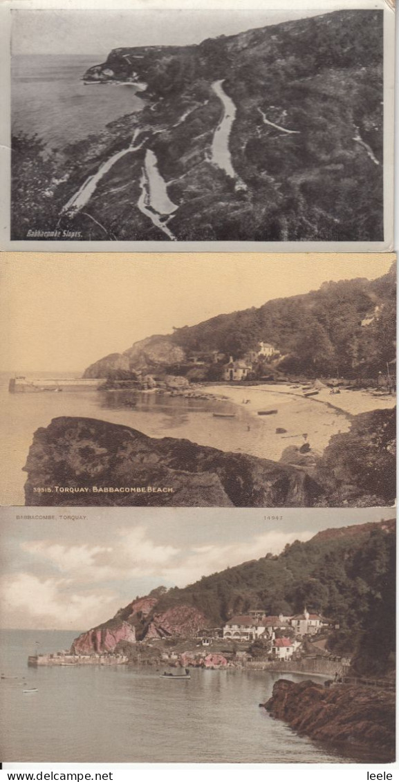 BZ145. Vintage Postcards Of Babbacombe, Torquay X 3. Devon - Torquay