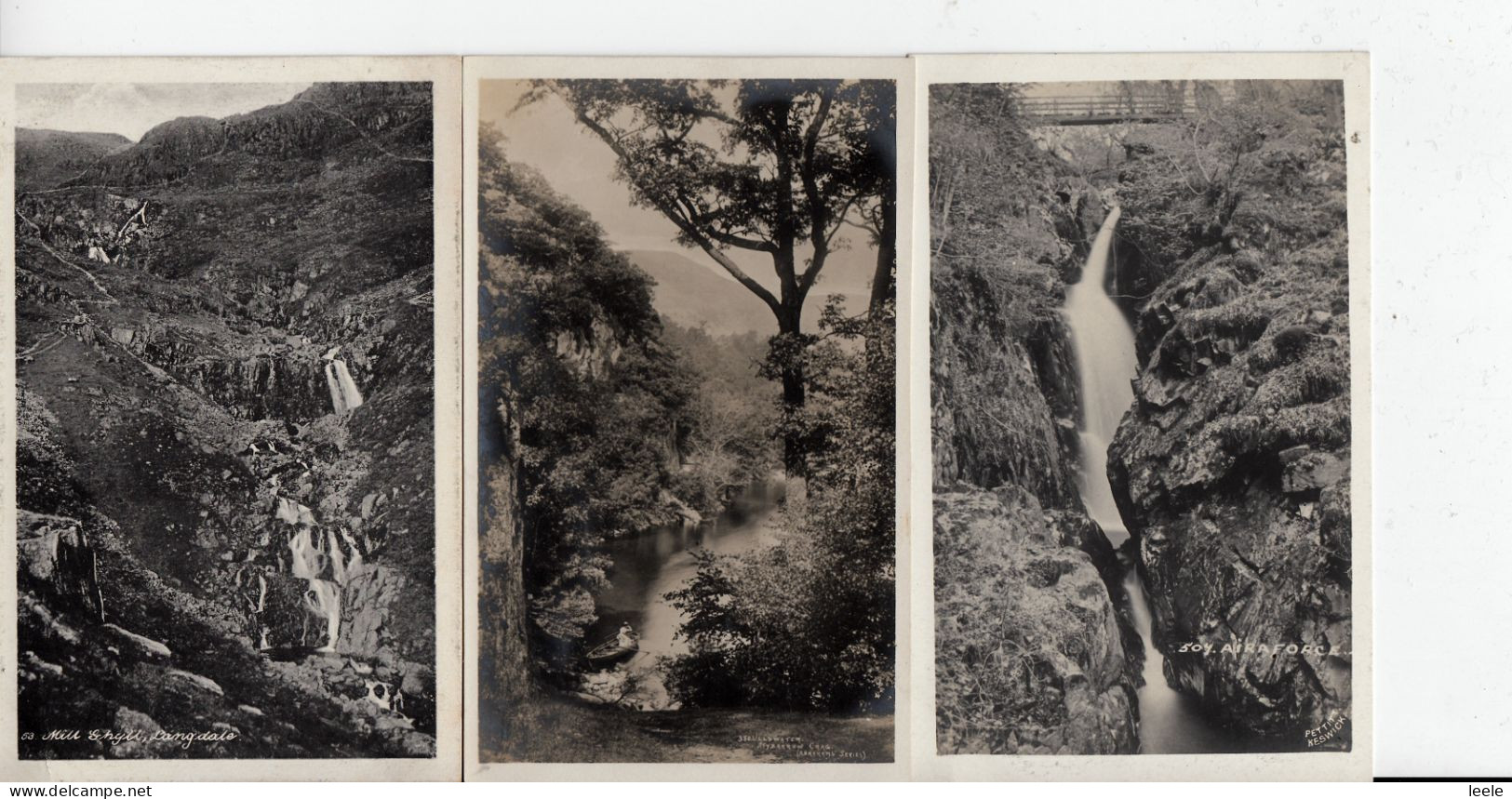BZ088. Vintage Postcards.  Stybarrow Crag, Ara Force ,Mill Ghyll Waterfalls. Cumbria - Otros & Sin Clasificación