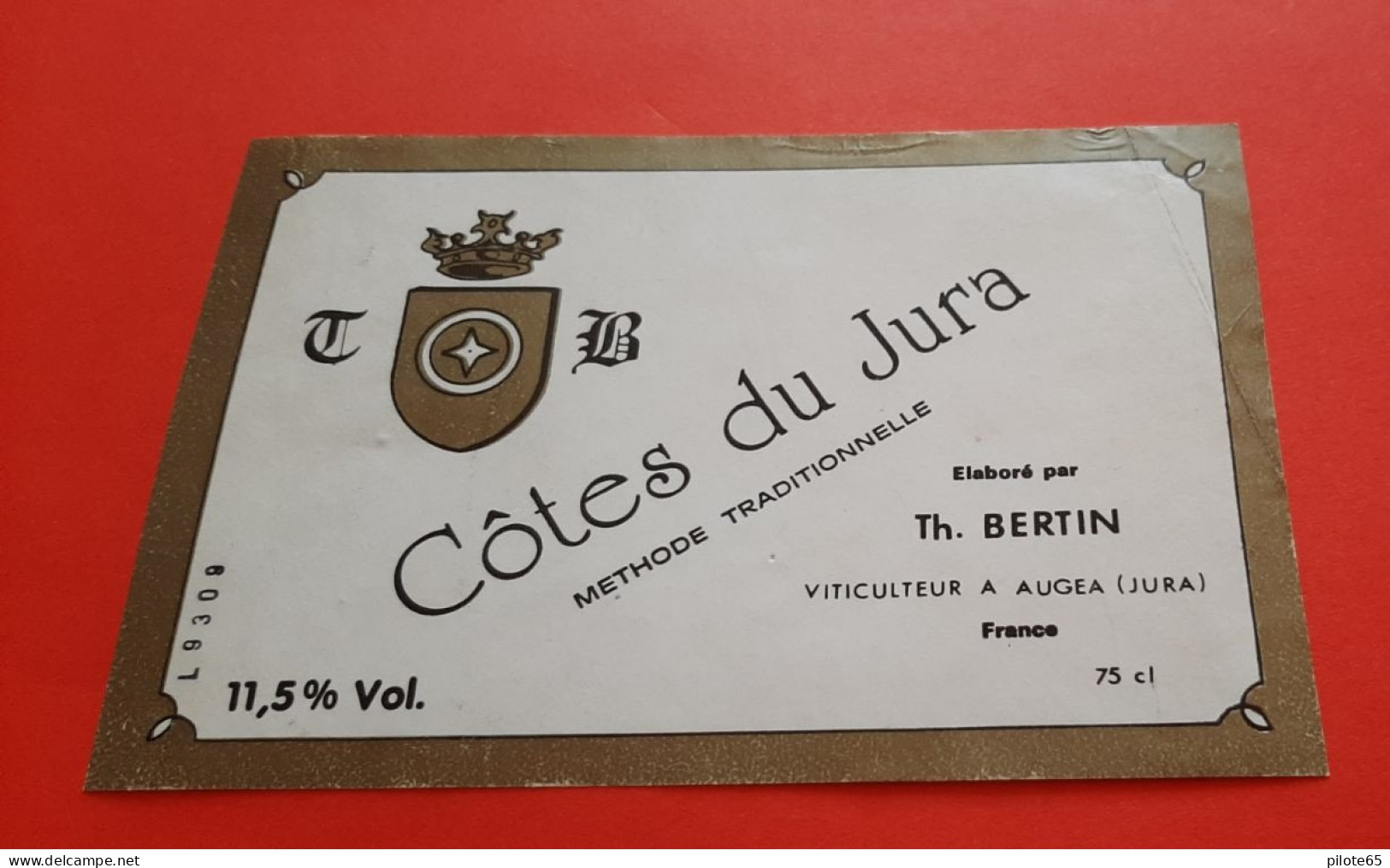 ETIQUETTE NEUVE / COTES DU JURA / TH . BERTIN VITIVULTEUR A AUGEA ( JURA ) - Weisswein