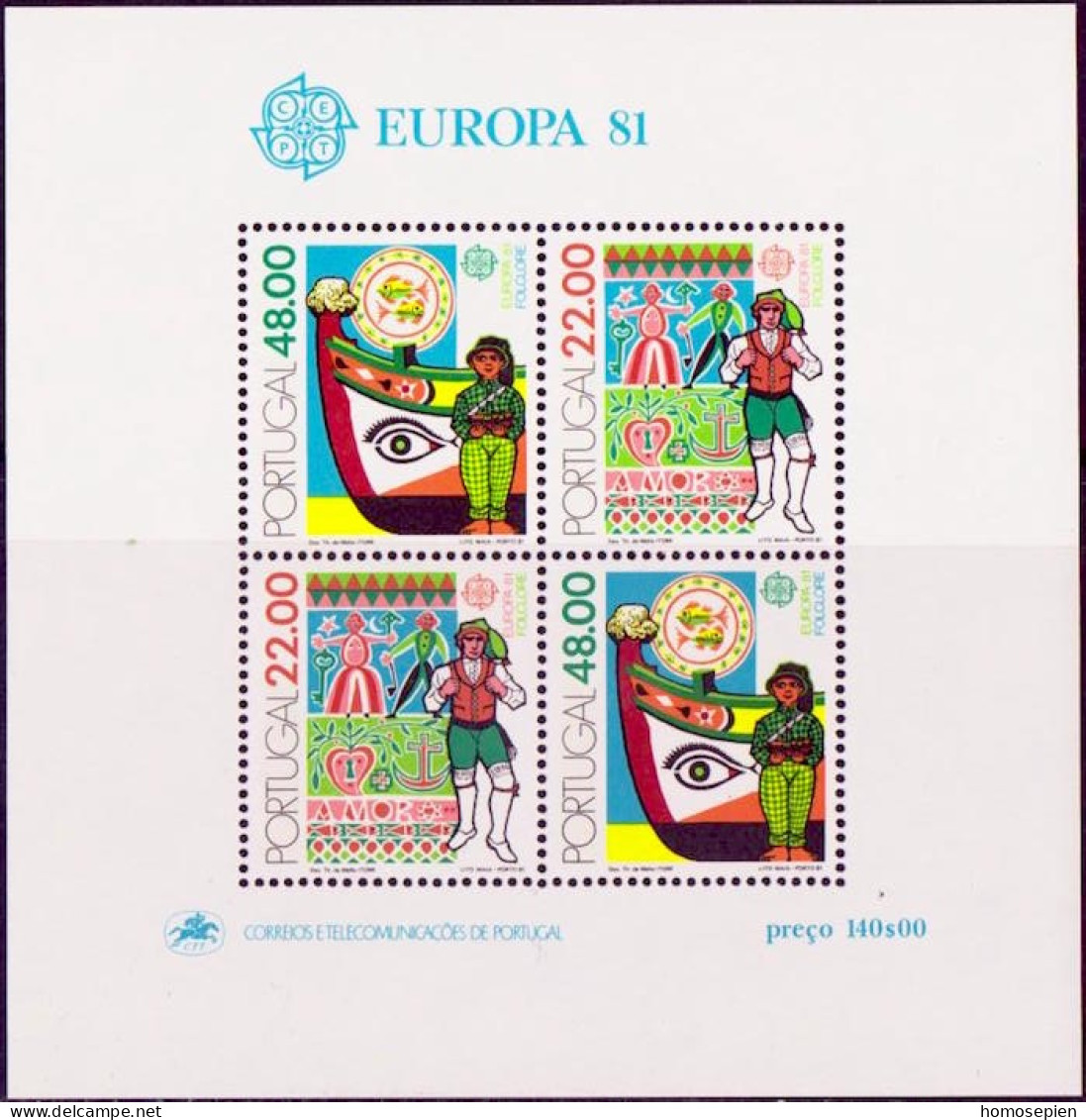 Europa CEPT 1981 Portugal Y&T N°BF33 - Michel N°B32 *** - 1981