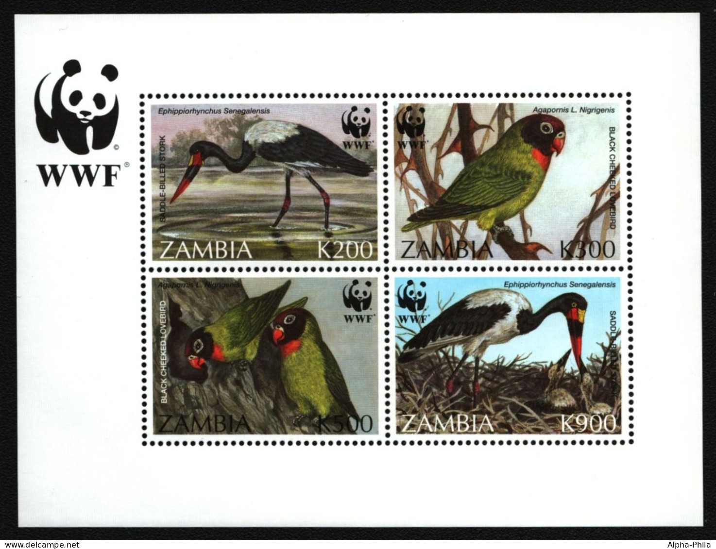Sambia 1996 - Mi-Nr. Block 20 ** - MNH - Vögel / Birds - Zambie (1965-...)