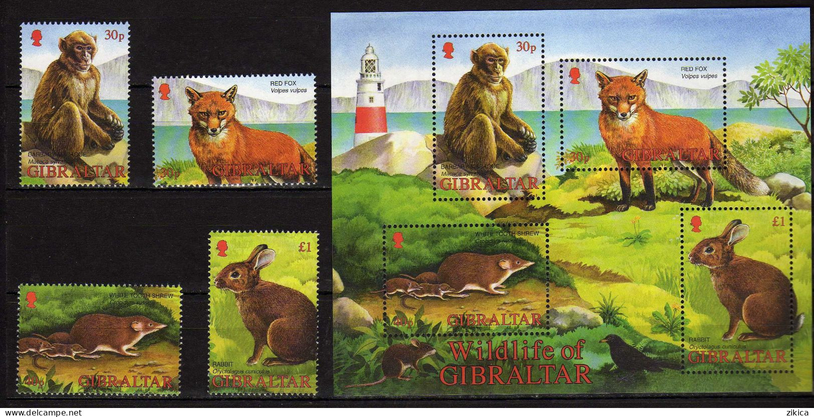 Gibraltar - 2002 Wildlife Of Gibraltar.animals.S/S And Stamps. MNH** - Gibraltar