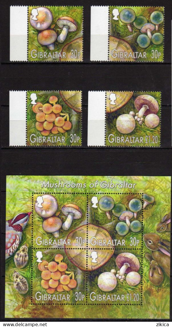 Gibraltar - 2003 Mushrooms Of Gibraltar. MNH** - Gibraltar