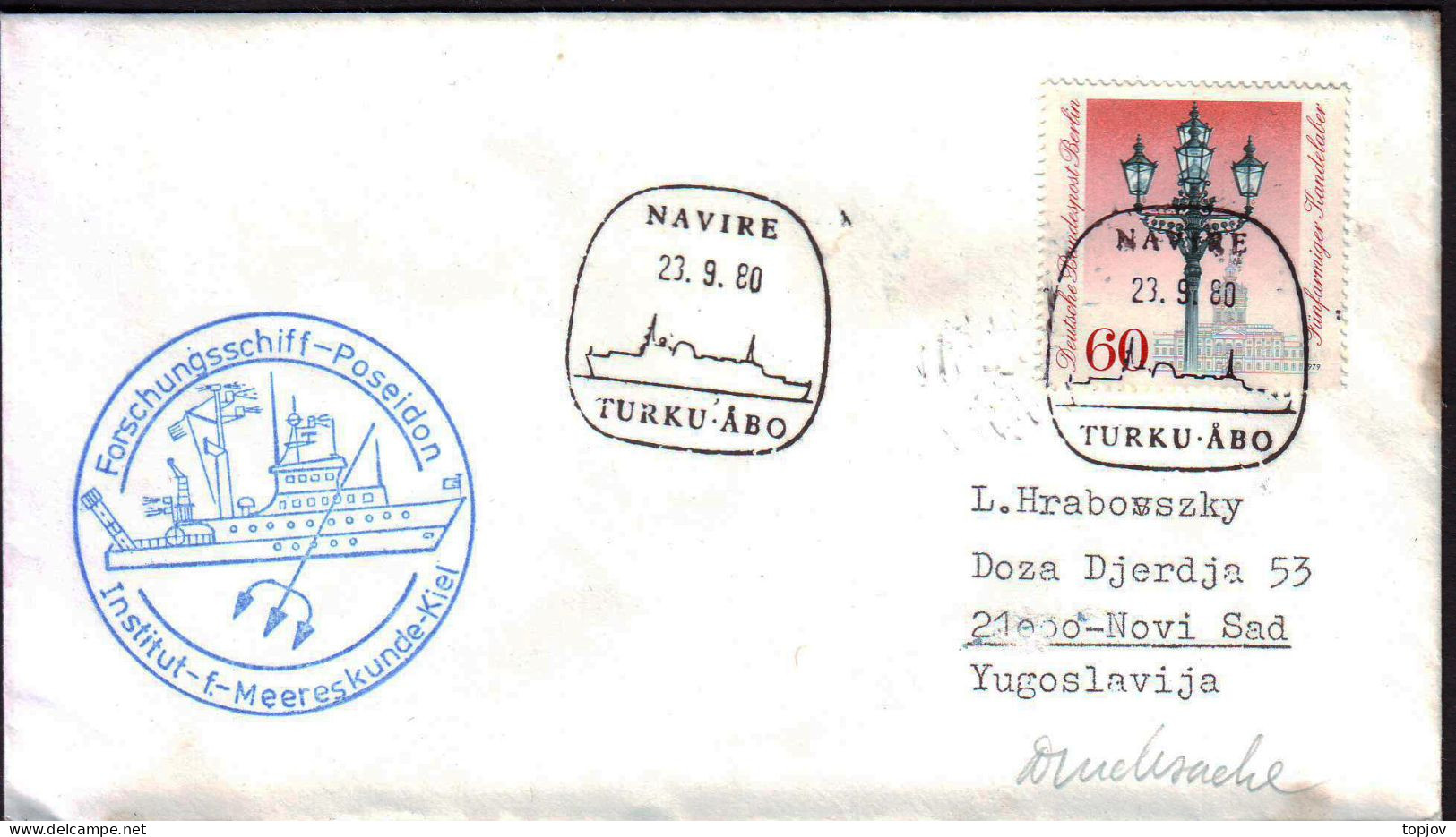 GERMANY - NAVIRE - TURKU ABO - POSEIDON - 1980 - Faune Arctique