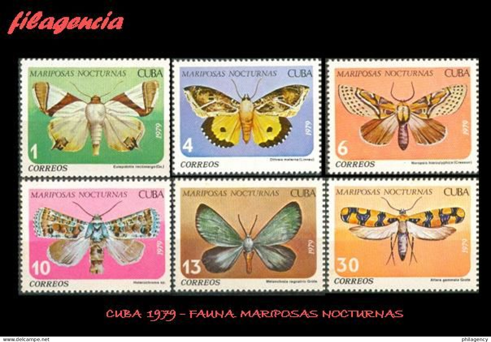 CUBA MINT. 1979-12 FAUNA. MARIPOSAS NOCTURNAS - Ongebruikt