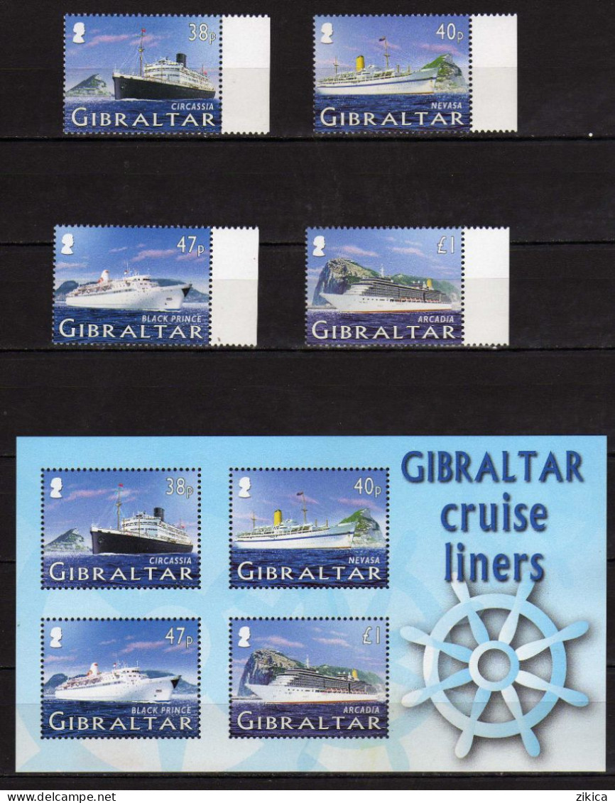 Gibraltar - Cruise Liners.Transportation/Ships.S/S And Stamps. MNH** - Gibraltar