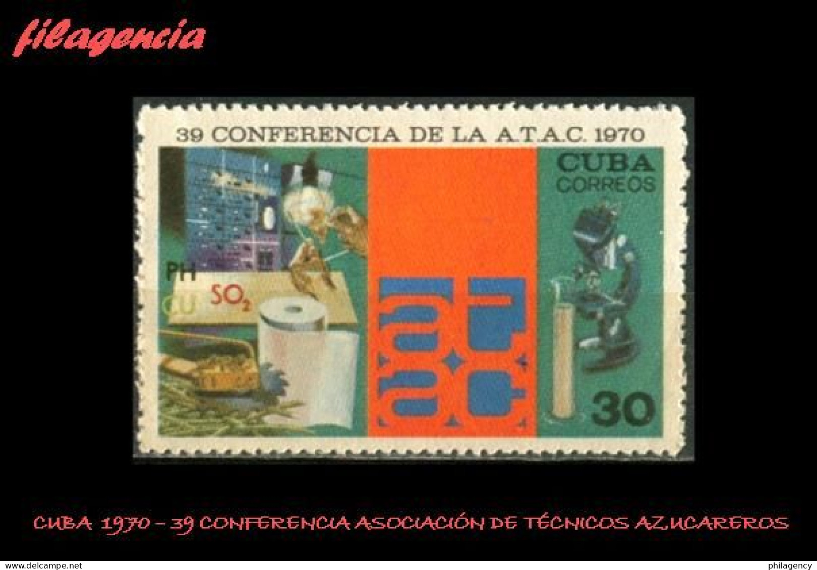 CUBA MINT. 1970-18 39 CONFERENCIA DE LA ASOCIACIÓN DE TÉCNICOS DEL AZÚCAR - Neufs