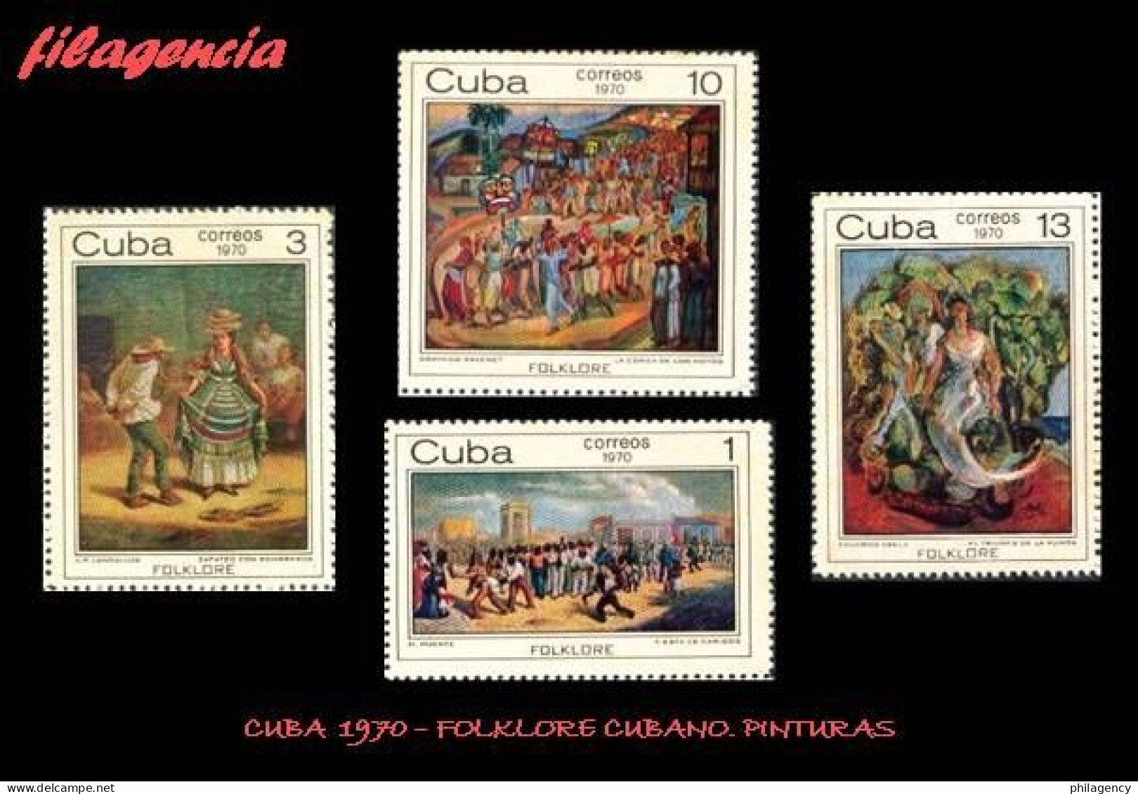 CUBA MINT. 1970-20 FOLKLORE CUBANO. PINTURAS - Ungebraucht