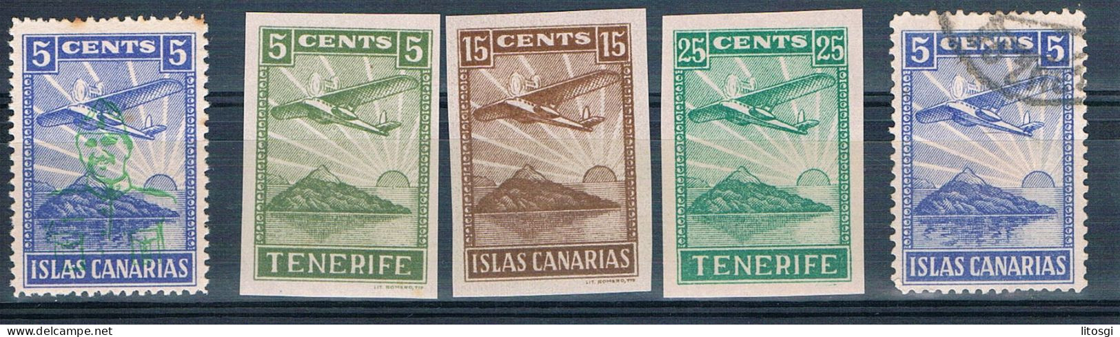 ESPAÑA 1939 ISLAS CANARIAS TENERIFE VER FOTOGRAFÍAS MUY BUENA SEGUNDA FOTO - Spanish Civil War Labels