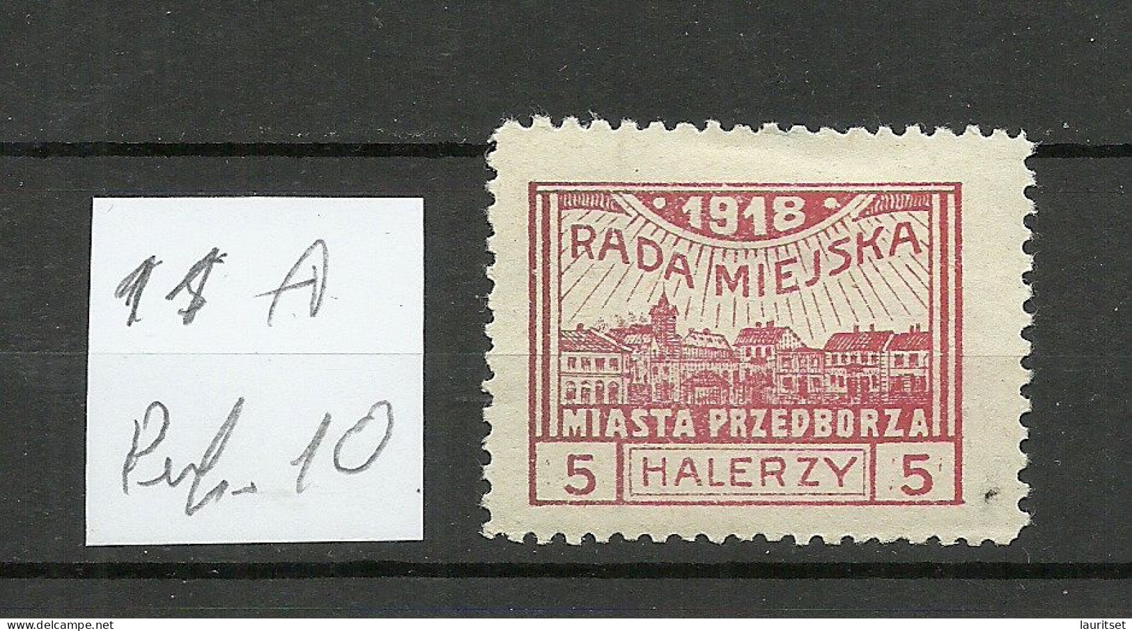 Poland Polen Polska 1918 Local Post Przedborz Michel 11 A (perf 10) * - Neufs