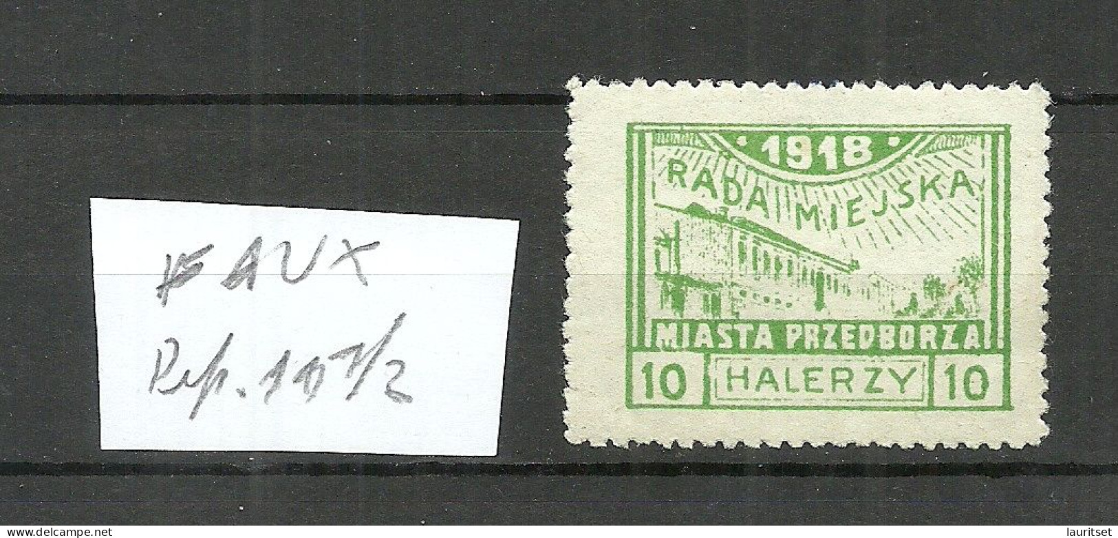 FAUX Poland Polen Polska 1918 Local Post Przedborz Michel 12 B (perf 11 1/2) (*) Fake Forgery Fälschung - Unused Stamps