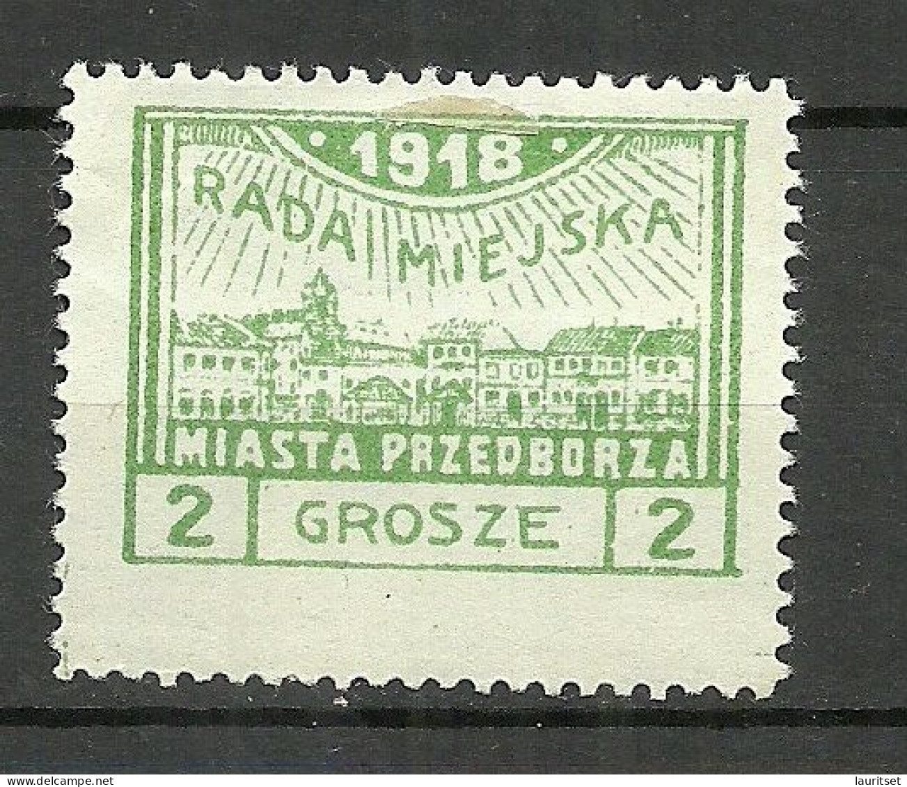 FAUX Poland Polen Polska 1918 Local Post Przedborz Michel 7 A (*) Fake Forgery Fälschung - Ungebraucht