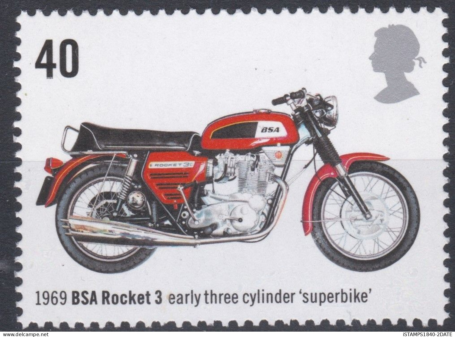 00861/Great Britain 2005 Sg2549 40p Multicoloured MNH BSA Rocket 3, Early Three Cylinder Superbike (1969) - Motos