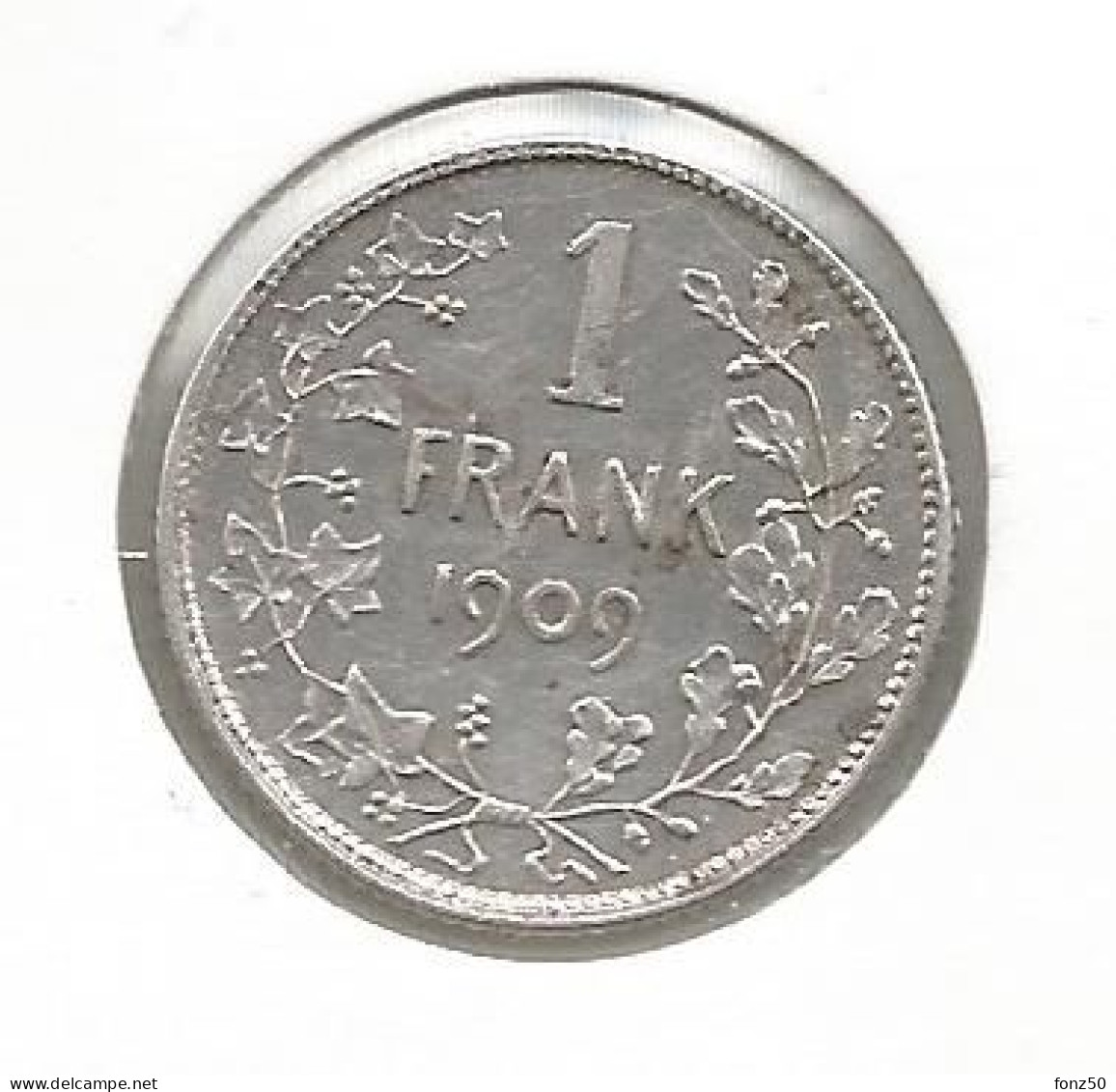 LEOPOLD II * 1 Frank 1909 Vlaams * PRACHTIG * Nr 12699 - 1 Franc