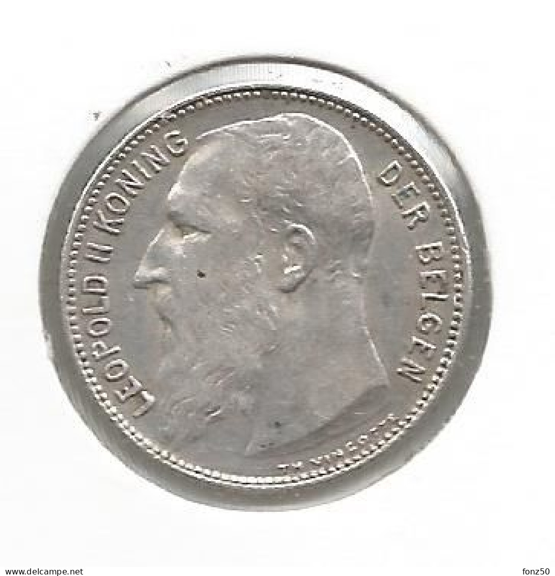 LEOPOLD II * 1 Frank 1909 Vlaams * PRACHTIG * Nr 12699 - 1 Franc