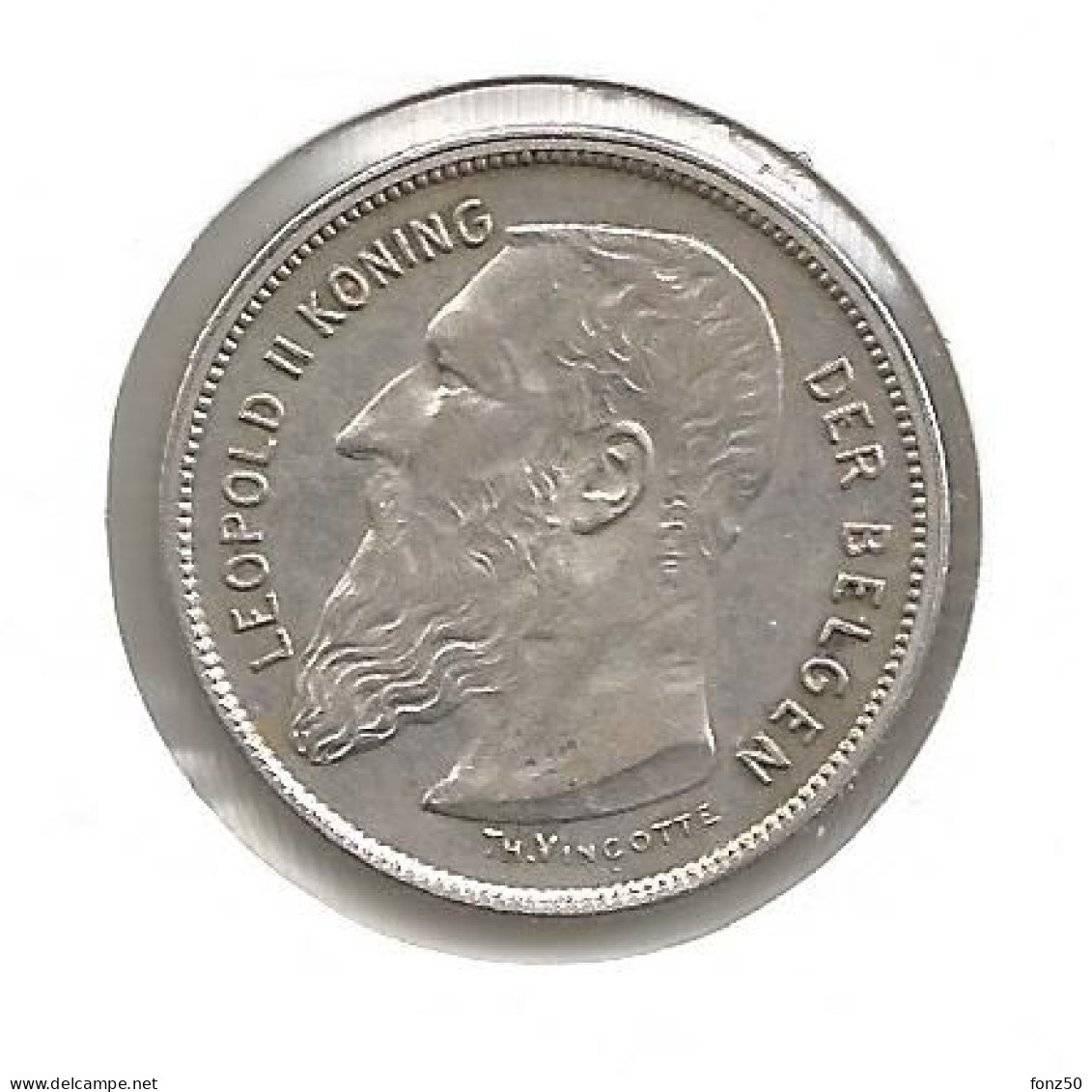 LEOPOLD II * 2 Frank 1909 Vlaams  Met Punt * F D C * Nr 12701 - 2 Francs