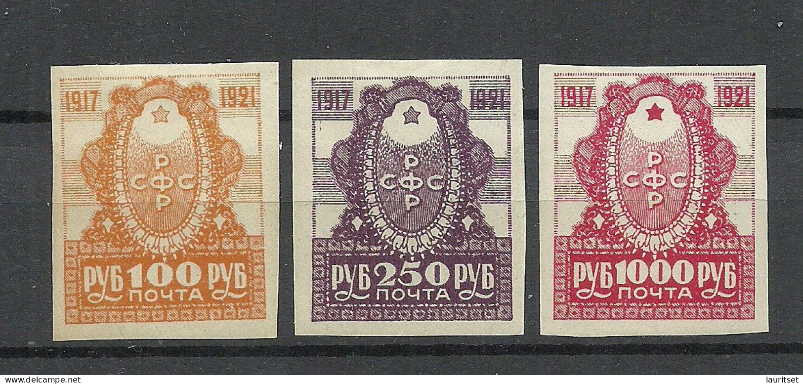 RUSSLAND RUSSIA 1921 Michel 162 - 164 * - Ongebruikt