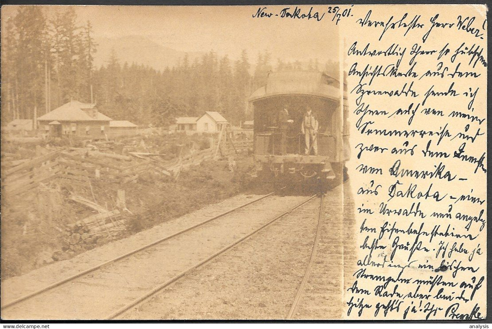 USA North Dakota Railway Train Old PPC 1901 - Grand Forks