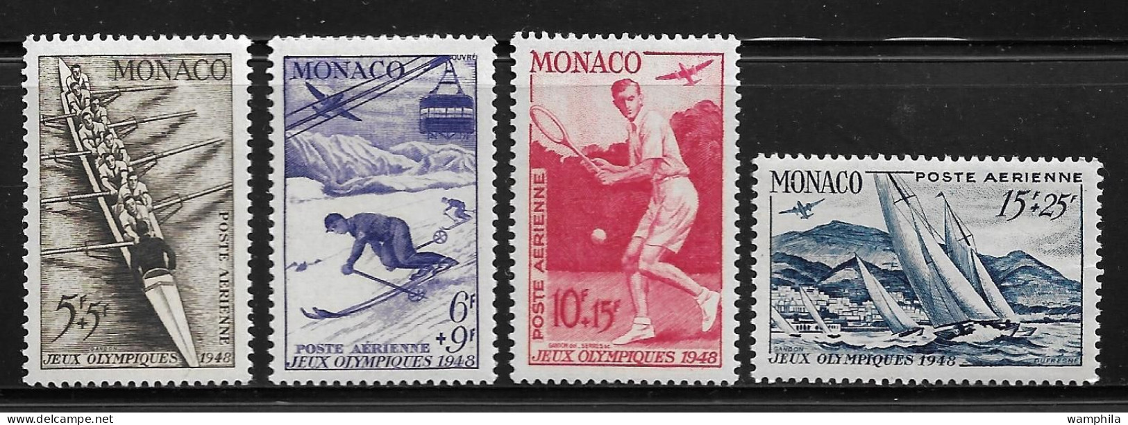 Monaco P.A N°32/35**. J.O De Londres. Cote 105€. - Ete 1948: Londres