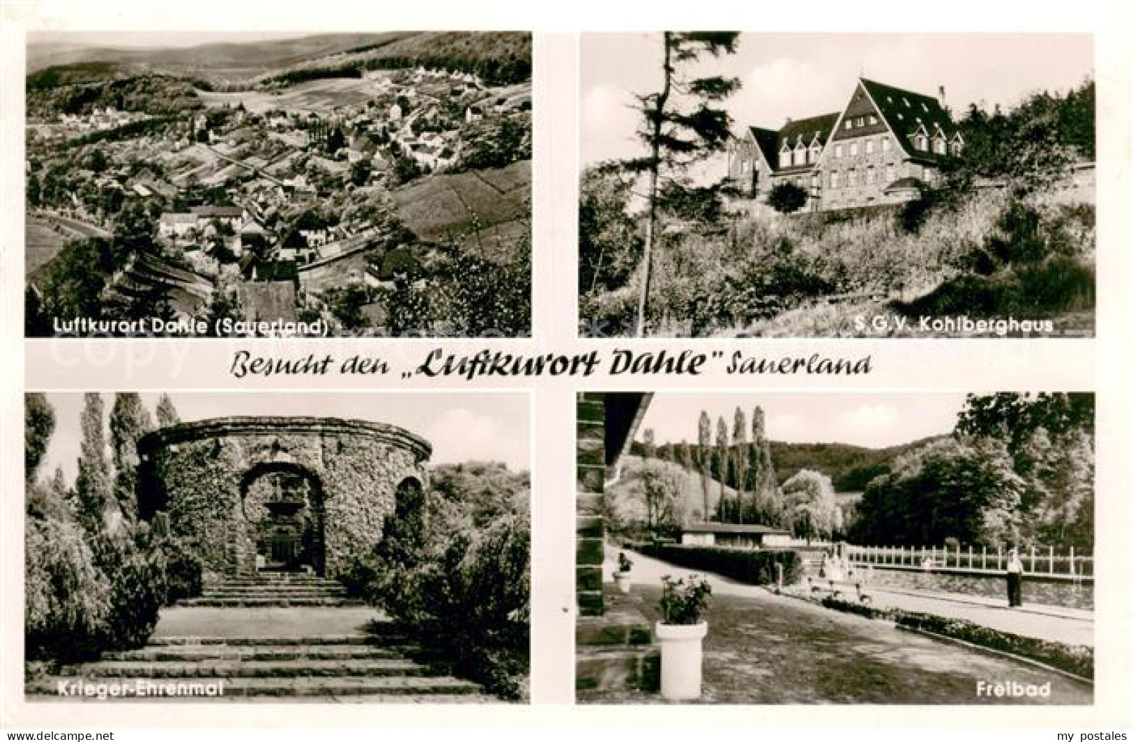 73692286 Dahle Altena Panorama SGV Kohlberghaus Krieger Ehrenmal Freibad Dahle A - Altena