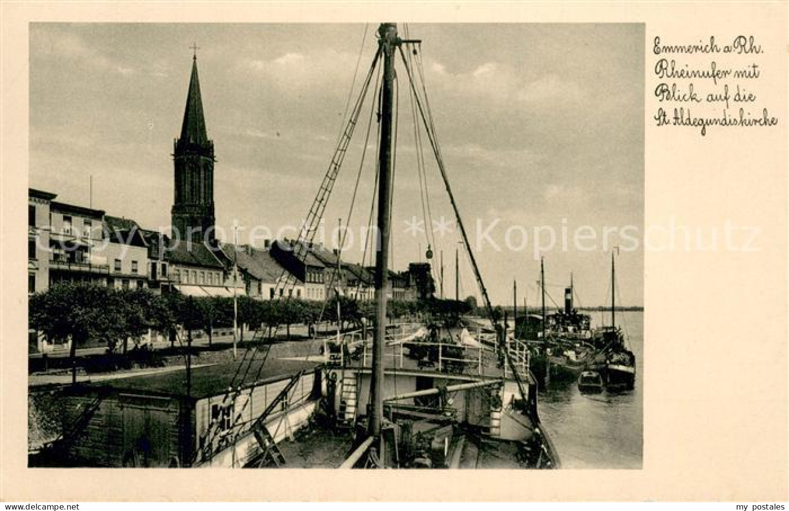 73691770 Emmerich Rhein Rheinufer Mit Blick Auf Die St. Aldegundiskirche Fischku - Emmerich