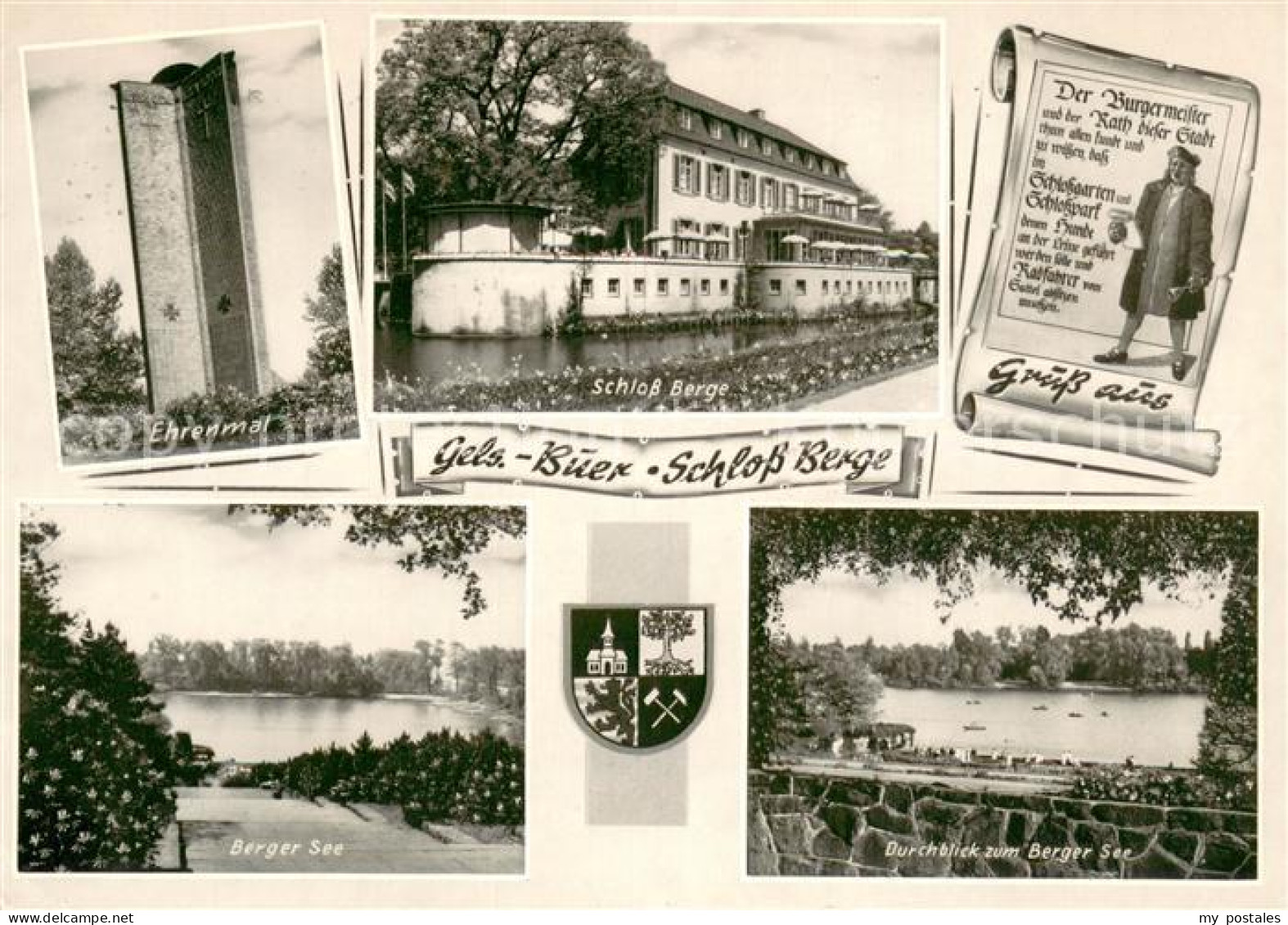 73691716 Buer Gelsenkirchen Ehrenmal Schloss Berge Berger See Panorama Buer Gels - Gelsenkirchen