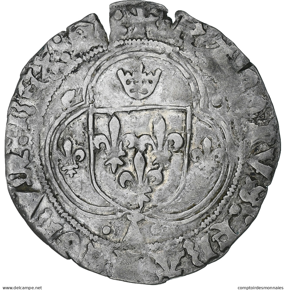 France, Charles VIII, Blanc à La Couronne De Bretagne, 1483-1498, Nantes - 1483-1498 Karl VIII. Der Freundliche
