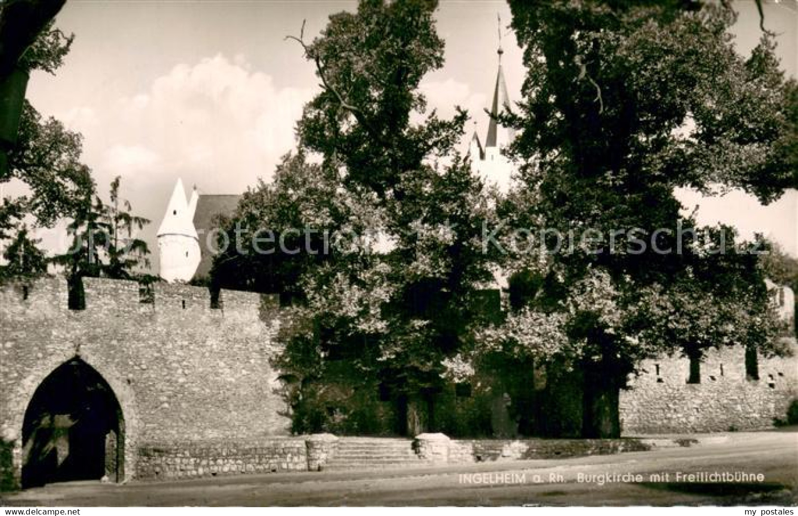 73690929 Ingelheim Rhein Burgkirche Mit Freilichtbuehne Ingelheim Rhein - Ingelheim