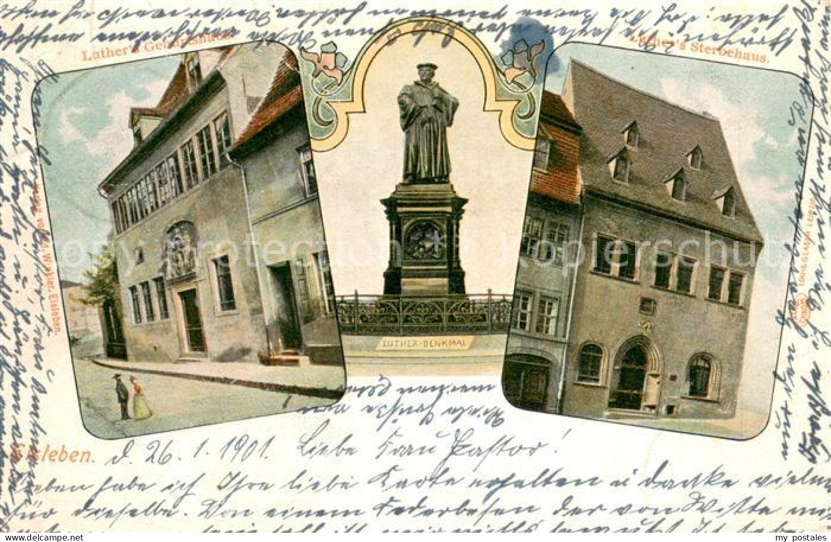 73690894 Eisleben Luther's Geburtshaus Und Sterbehaus Luther Denkmal Eisleben - Eisleben