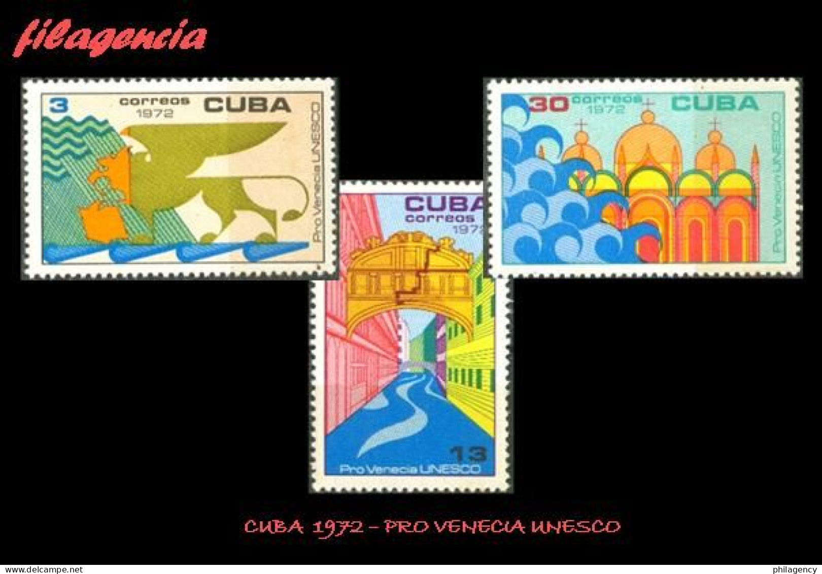 CUBA MINT. 1972-23 CAMPAÑA DE LA UNESCO PARA LA PROTECCIÓN DE VENECIA - Ongebruikt