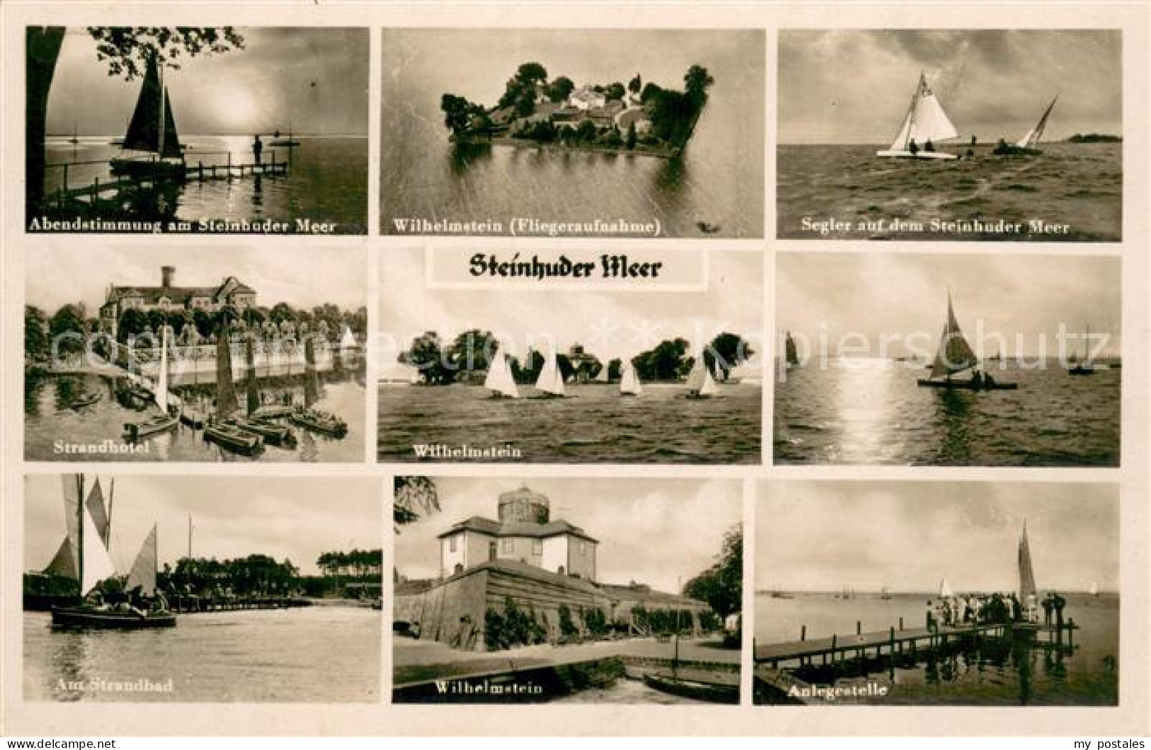 73690683 Steinhuder Meer Abendstimmung Wilhelmstein Segler Strandhotel Strandbad - Steinhude